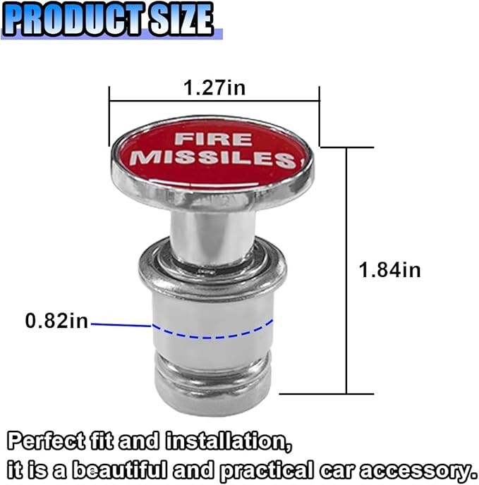 Car Cigarette Lighter Plug, Fire Missiles Button Cigarette Lighter Replacement