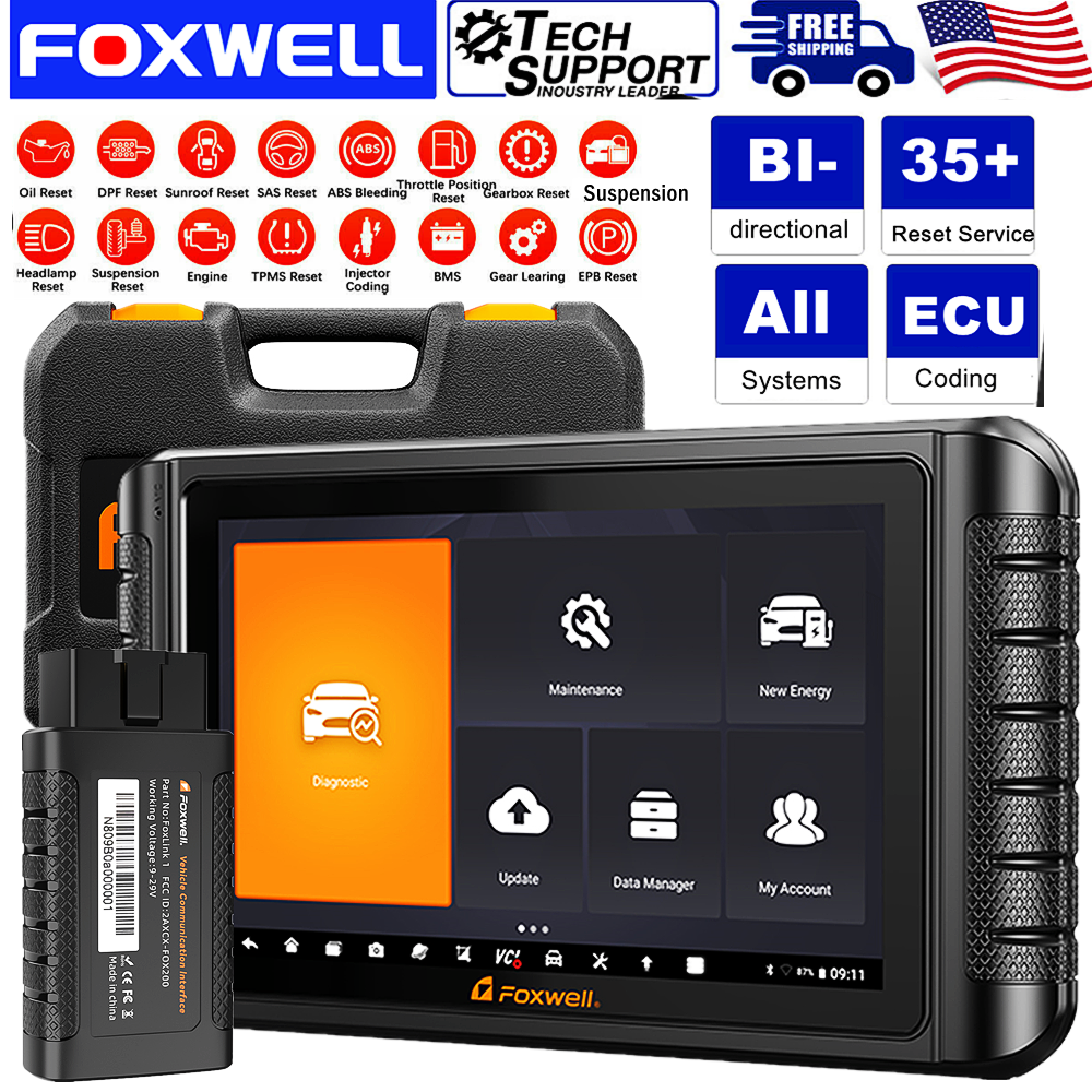 FOXWELL NT909 OBD2 Bi-directional Scanner Bluetooth Diagnostic Tool Active Test