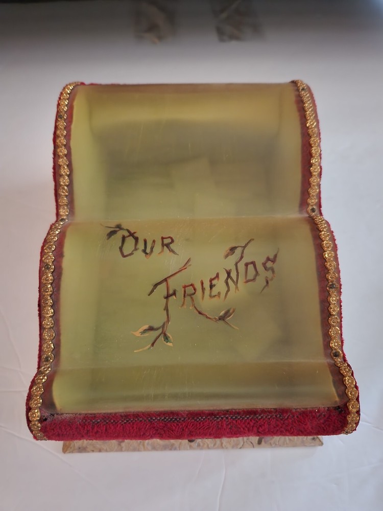 Vintage Celluloid/Felt Our Friends Vanity Box!