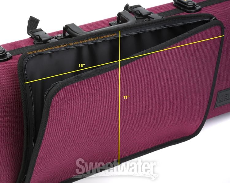 GEWA Bio-A Oblong Violin Case - Violet, 4/4 Size