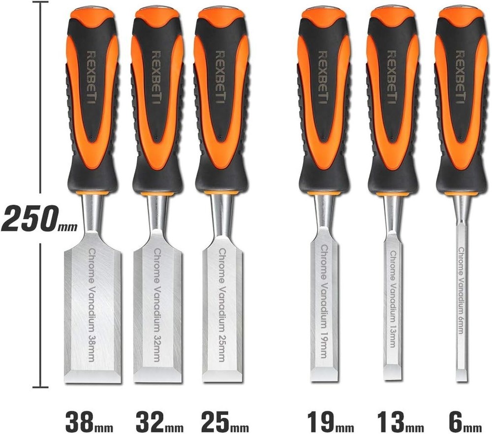 Versatile Woodworking Chisel Set for Beginners with Multiple Sizes Included