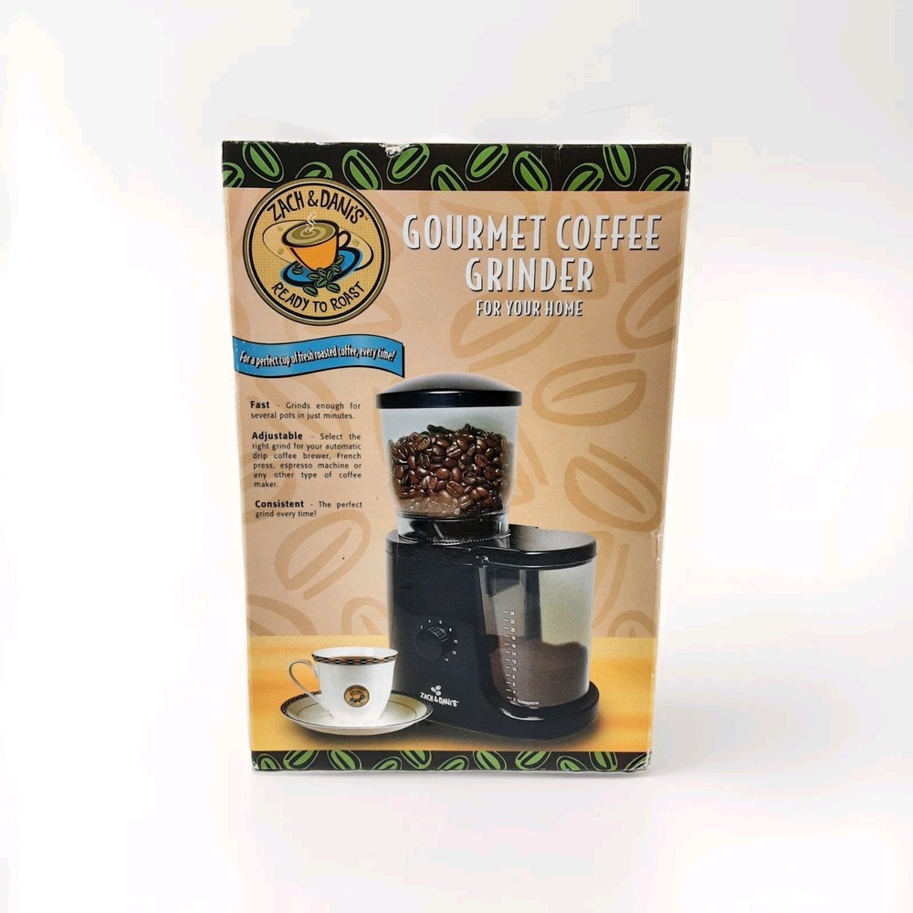 Zack & Dani's Gourmet Coffee Grinder Adjustable Settings New
