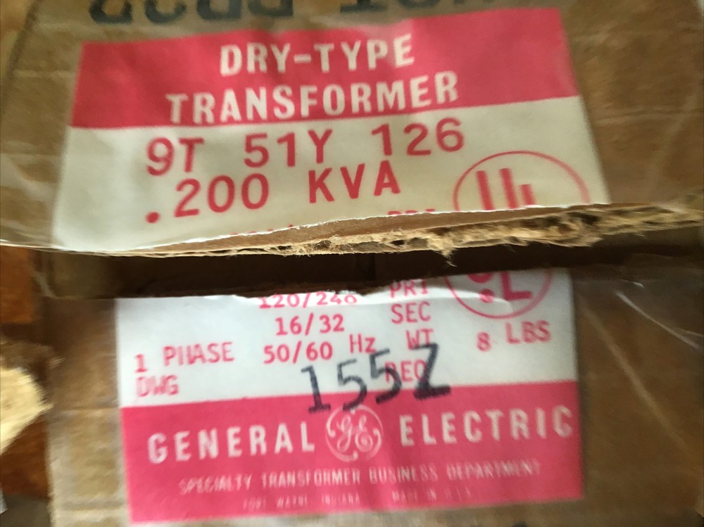 General Electric Transformer 9T51Y126