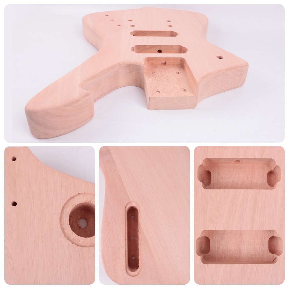 DIY 7strings eletric iceman guitar kits mahogany body maple neck CR hardware