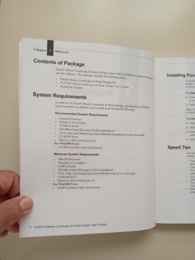 Punch Software Master Landscape Pro Home Design User's Guide Manual Only