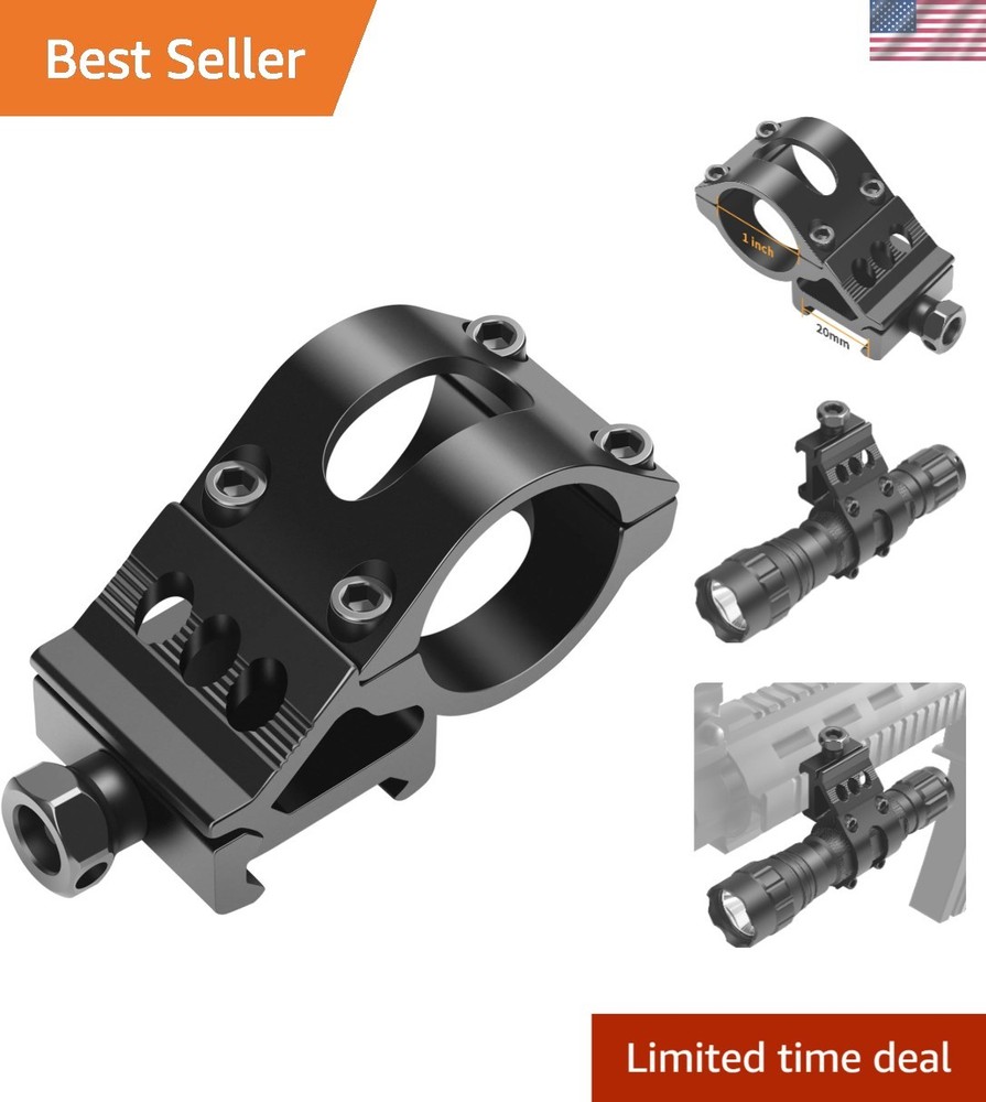 1-Inch Offset Picatinny Flashlight Mount | Lightweight & Durable Aluminum Design