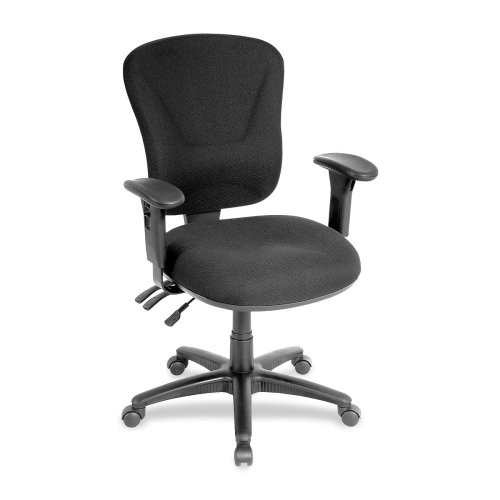 Lorell LLR66128 Mid-back Task Chair Black Frame 225 lb Capacity
