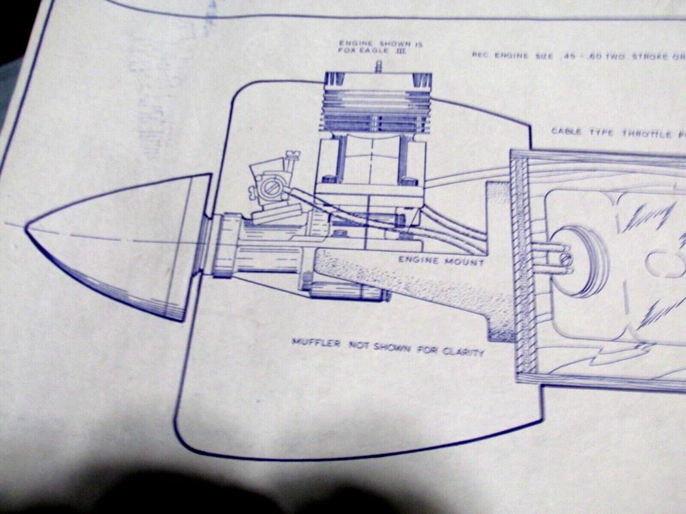 Model Airplane Blueprints Lanier LASER Wall Hanger Art.