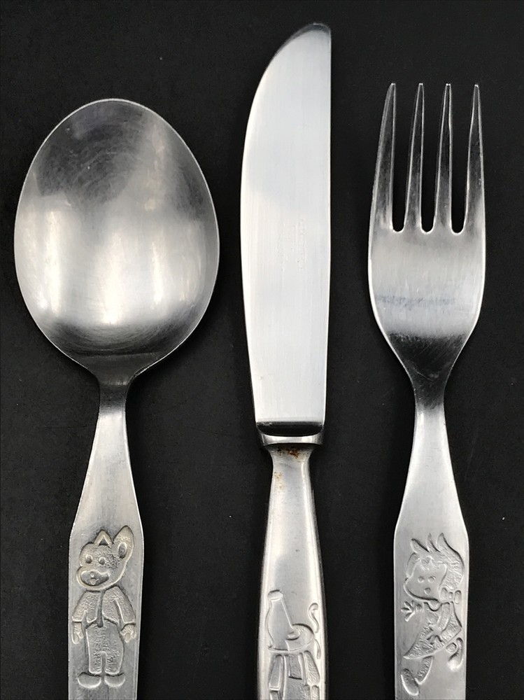 VTG Fix & Foxi Flatware Set Spoon Knife Fork ORFEO Argentina Lupini