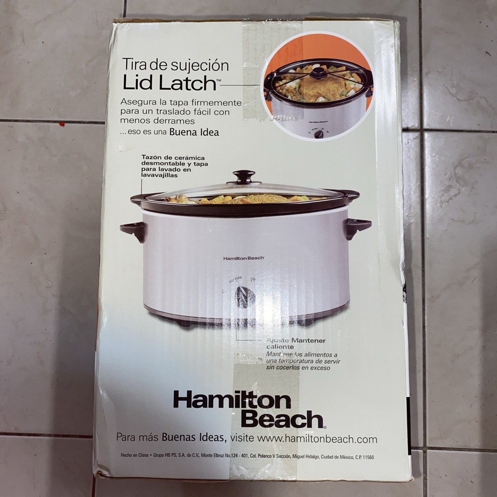 Hamilton Beach 6 Quart Slow Cooker Portable Silver