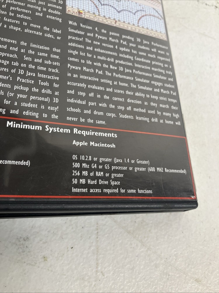 Pyware 3D Java Interactive Standard Ed V4 Marching Band Drill Writing Software