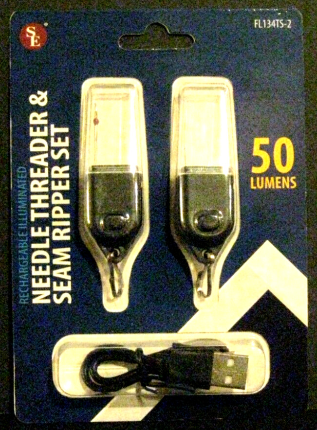 Needle Threader & Seam Ripper Set - Illuminated & Rechargeable NEW