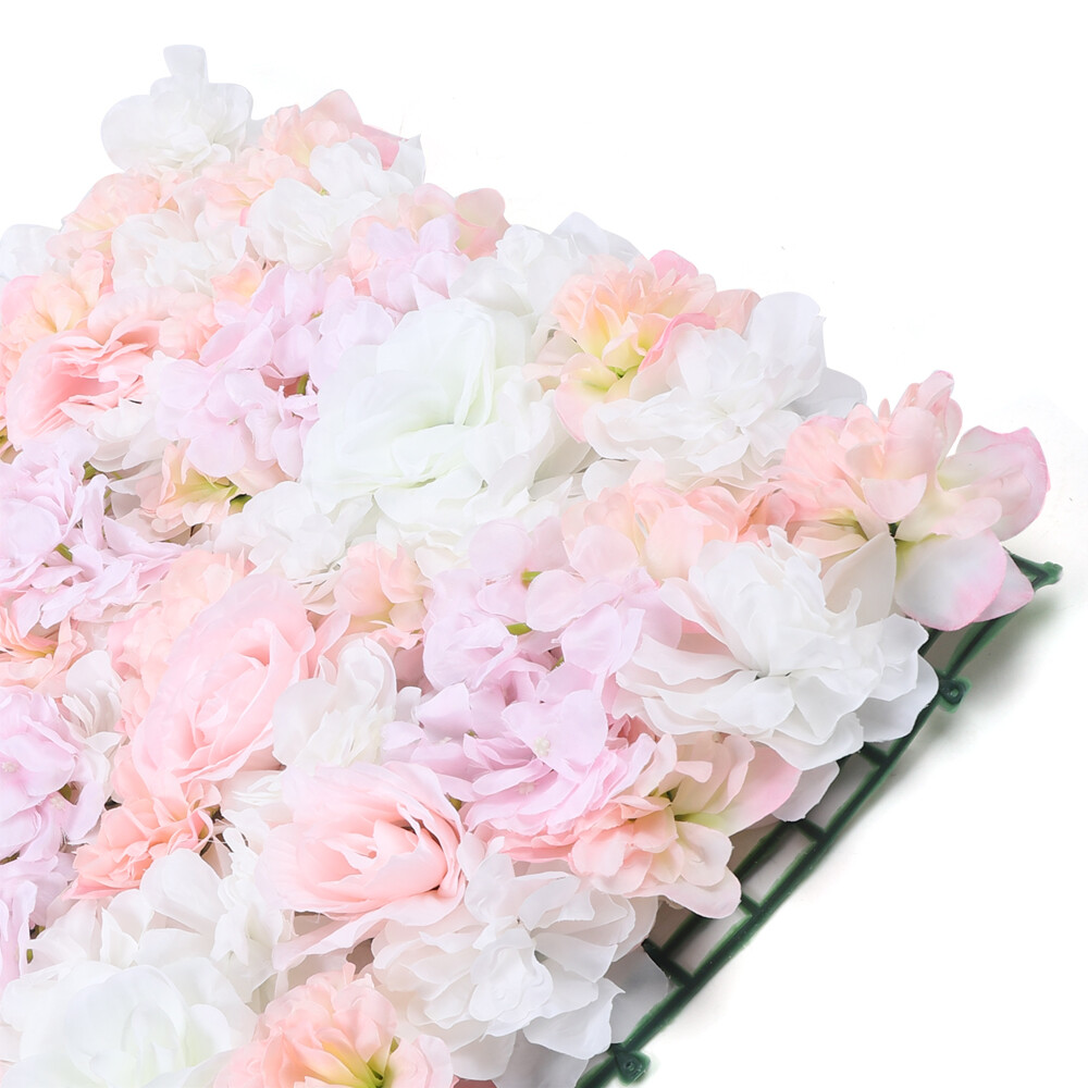 Artificial Flower Wall Panel Backdrop Wedding Party Venue Background Decor 8Pcs