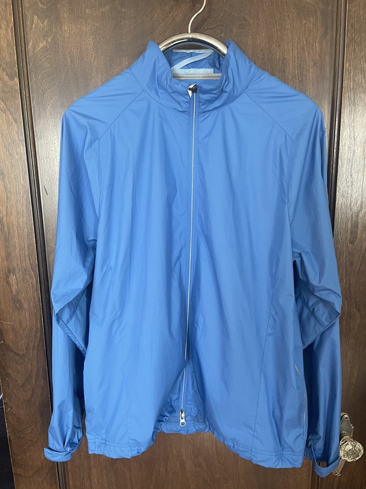 Zero Restriction Classic Golf Windshirt Jacket Men Large Light Blue Lightweight