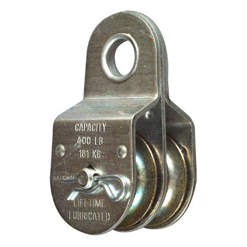 1-1/2" Zinc Plated Fixed Double Pulley