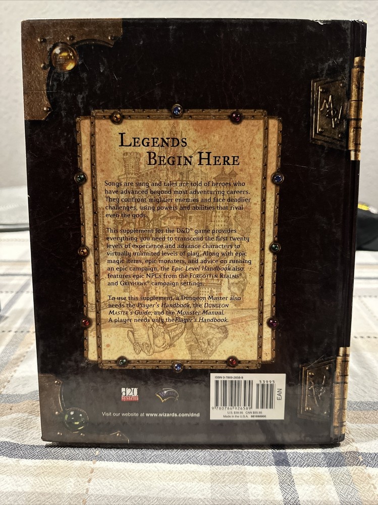 Dungeons & Dragons Epic Level Handbook AWESOME Condition V.3.5