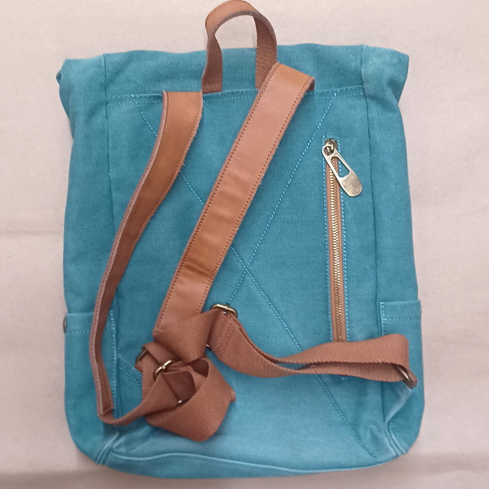 ZEDE Paris Station platform backpack Canvas Leather Designer