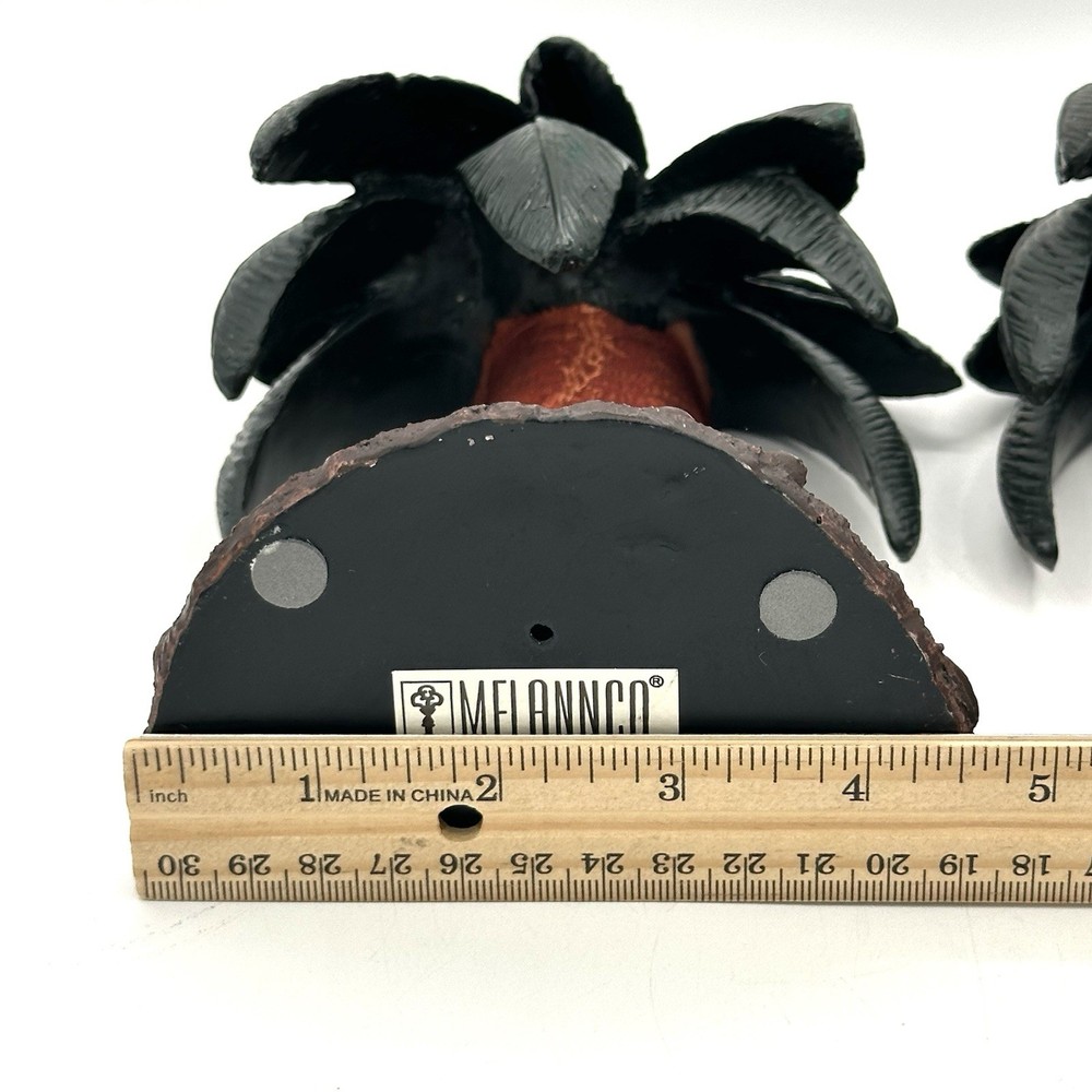 Melannco Palm Tree Bookends 7 Inch Resin