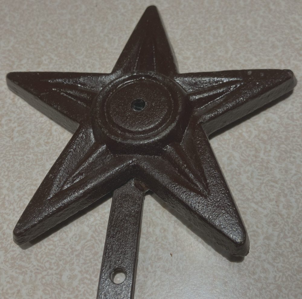 Pair of 2 Cast Iron Star Wall Hooks - REDUCED!!!