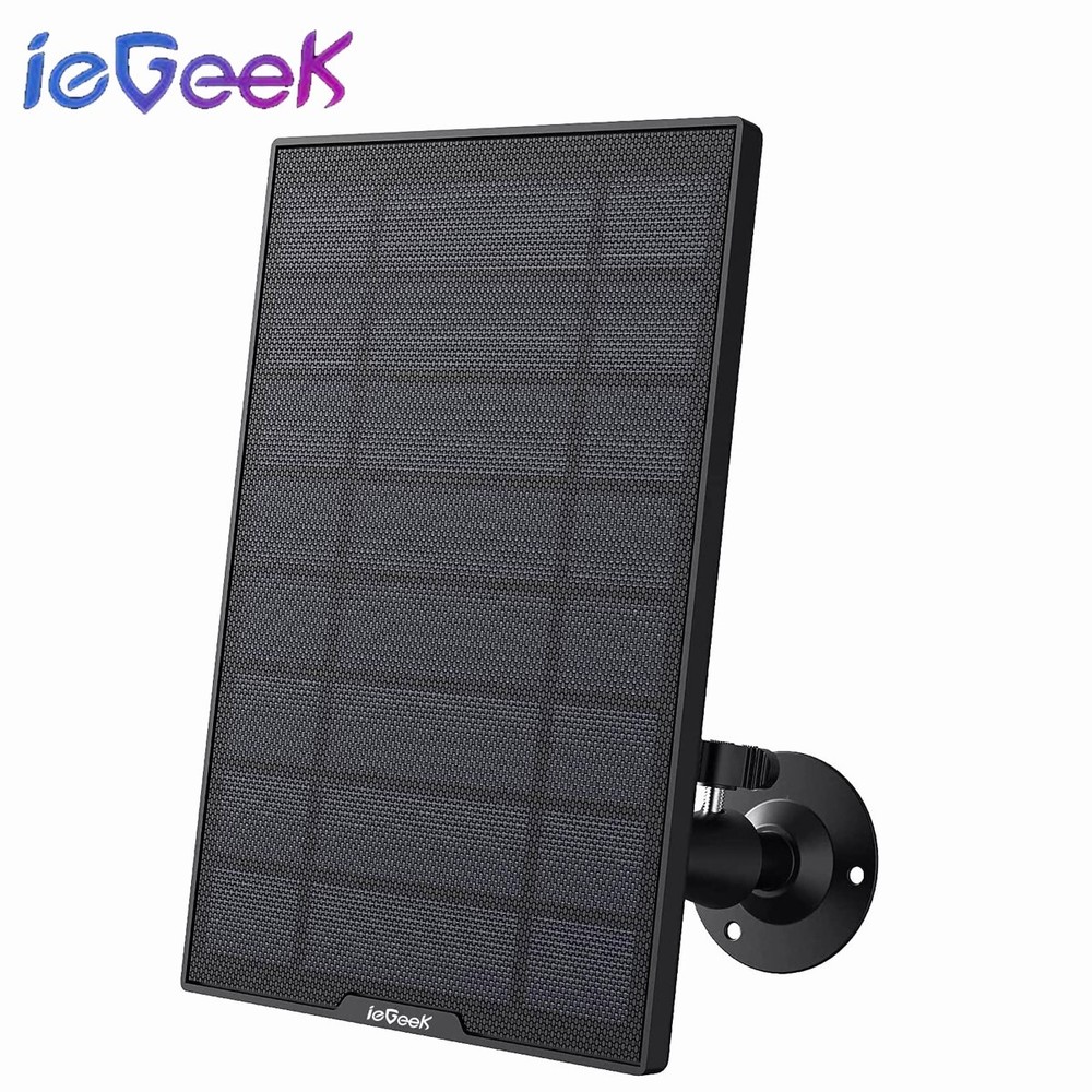 ieGeek Solar Panel for Security Camera CCTV ,Panel with 3m Cable,Type C