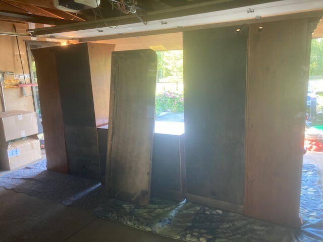 Entertainment wall unit or dining room display case and cabinet