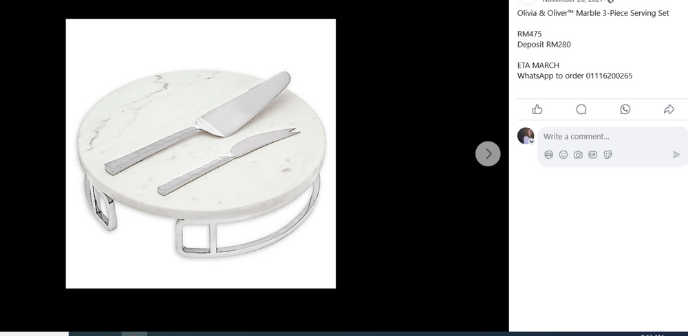 Olivia & Oliver Marble 3-Piece Serving Set