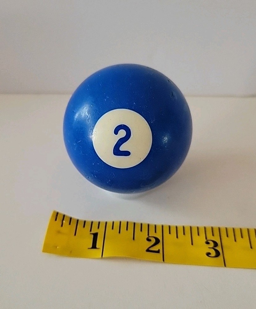 Vintage No. 2 Solid Blue Pool Ball Billiard 2" Replacement (P)