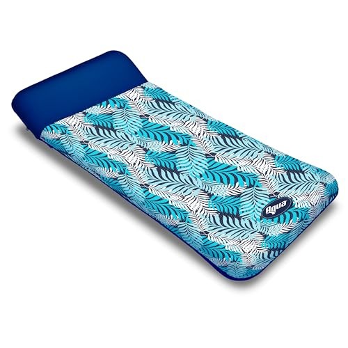 Aqua Oversized Contour Pool Float Lounge – Extra Large – Fabric-Covered