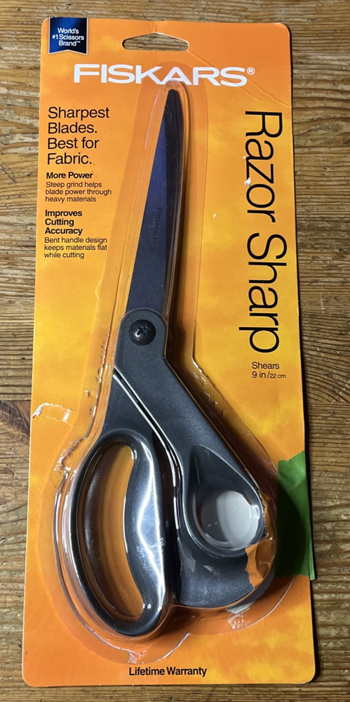 Fiskars Scissors 9-inch Razor Edged Shears Fabric Super Sharp