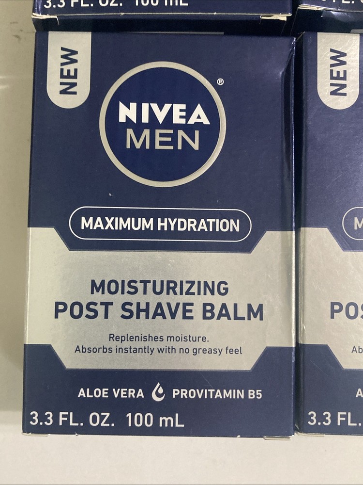 4 PACK NIVEA Men Maximum Hydration Moisturizing Post Shave Balm - 3.3 oz