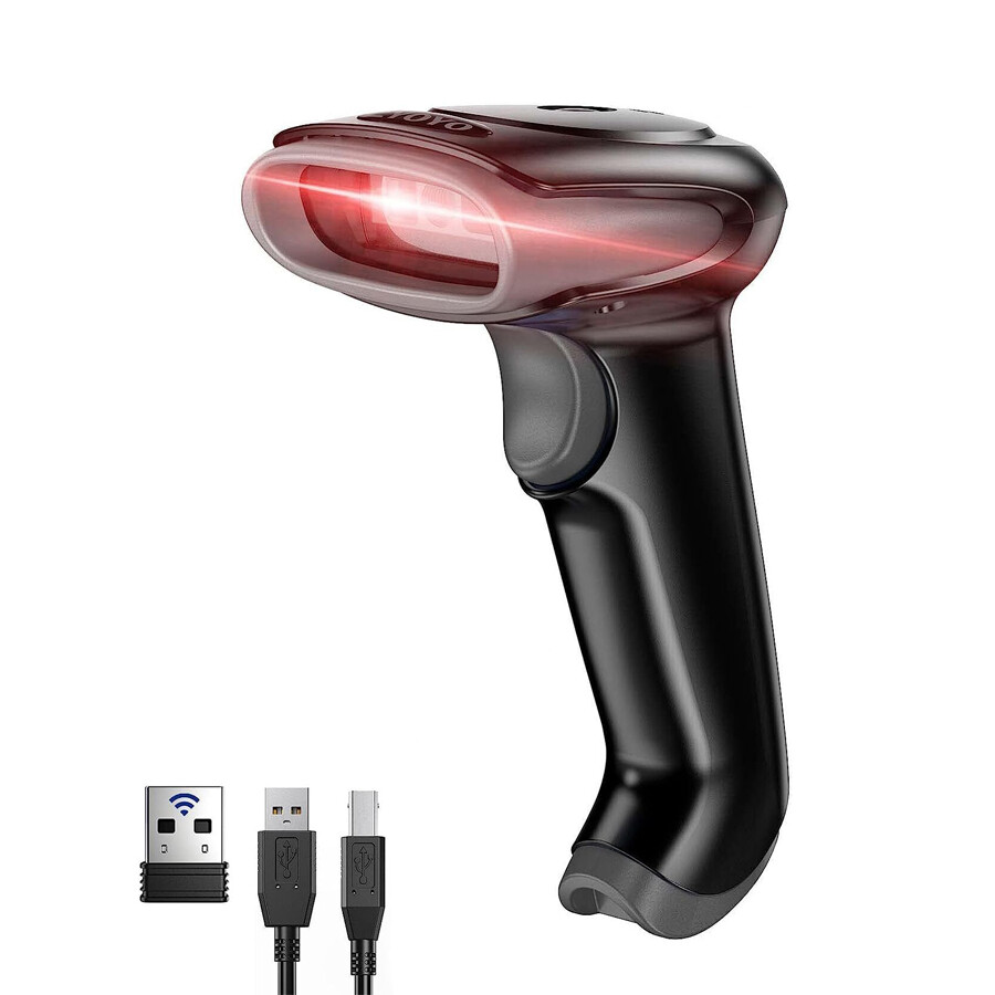 Eyoyo 2D Wireless Barcode Scanner Fast Speed 220 /sec,32Bit CPU Decoding Ability