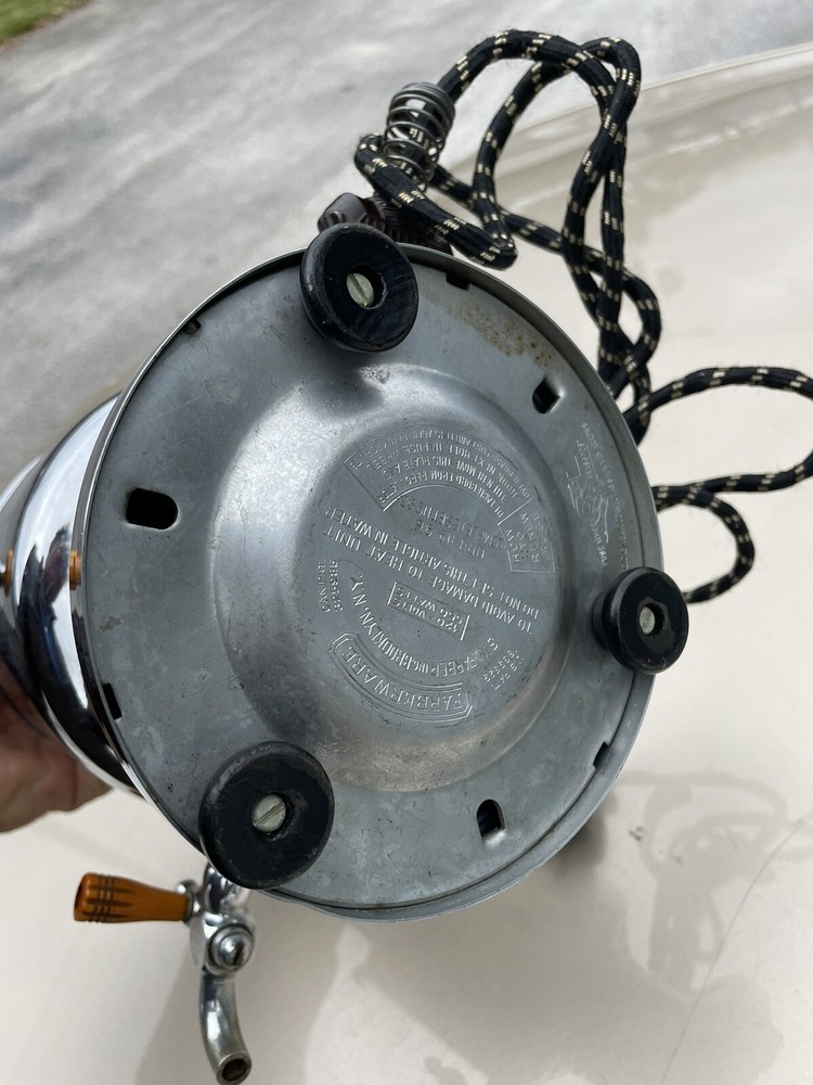 Art Deco No 96 Farberware Chrome Percolator Coffee Maker Set Bakelite