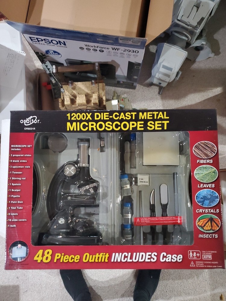 Orbitor 1200x Die Cast Metal Microscope Kit 48 Pieces