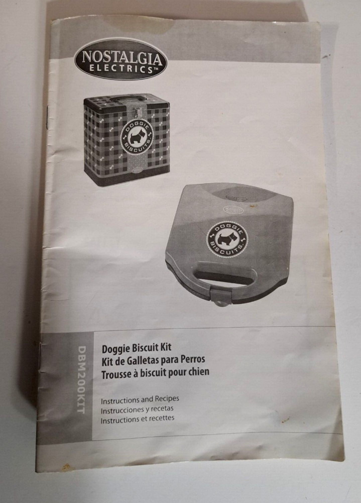 Nostalgia Electronics Electric Dog Biscuit Maker Kit Storage Tin TESTED