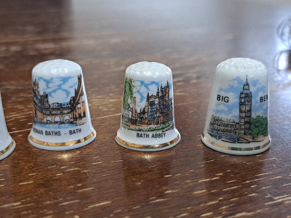 Lot Of Thimbles Britain Landmarks