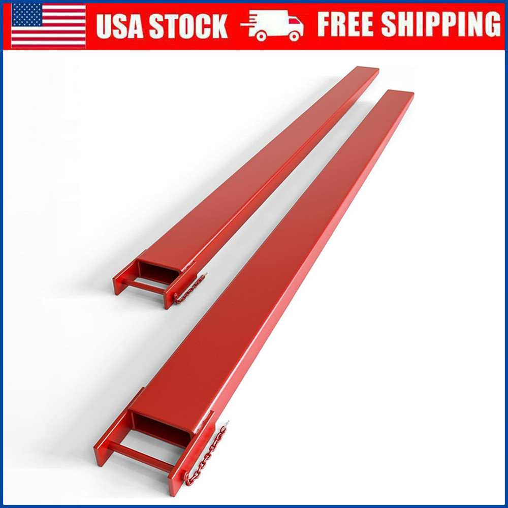 1 Pair 94" Pallet Forklift Extensions 5500LBS Fork Extensions for Forklift Truck