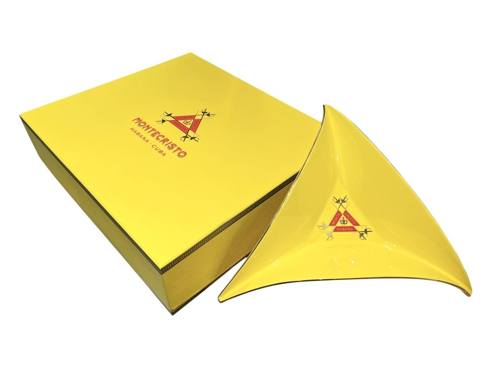TRICORN YELLOW MONTE TABLE ASHTRAY.