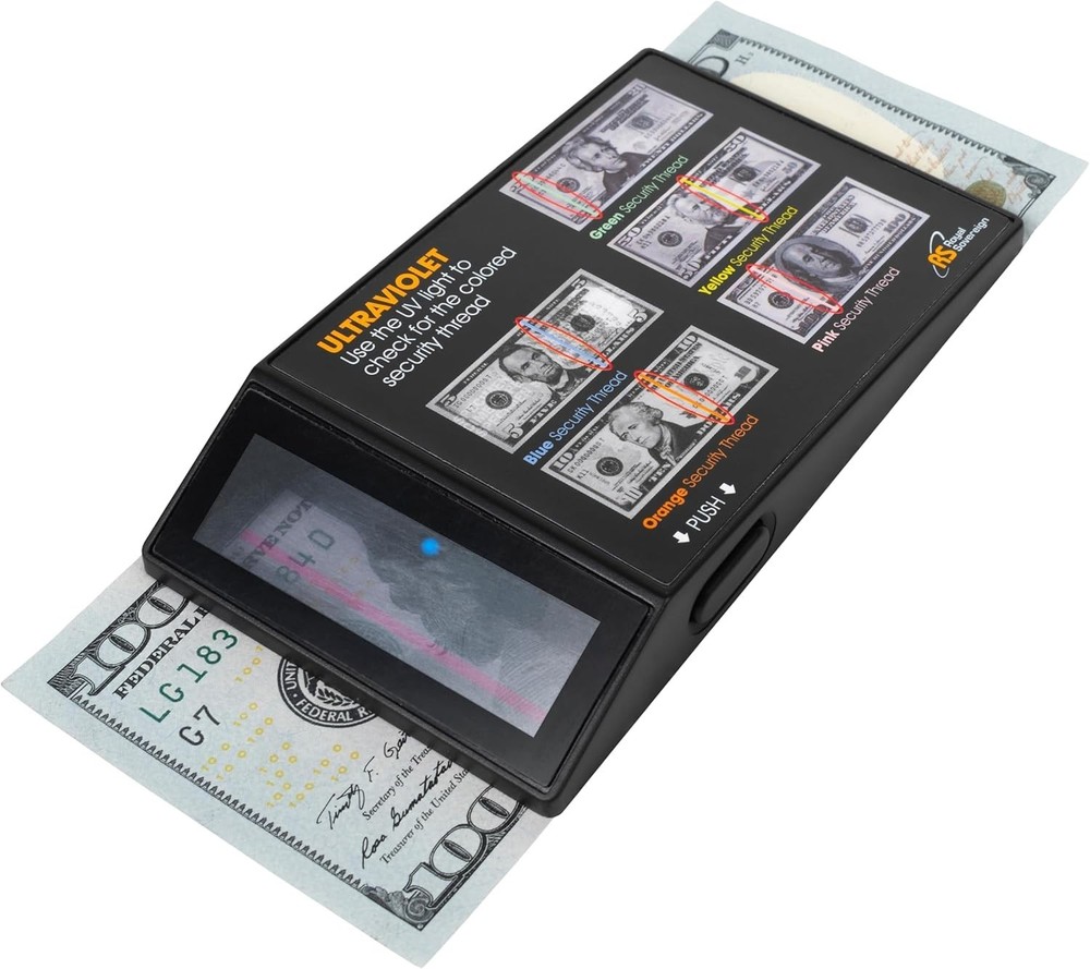 No Battery Needed! Portable UV Bills & ID Authentication Device - Compact Size