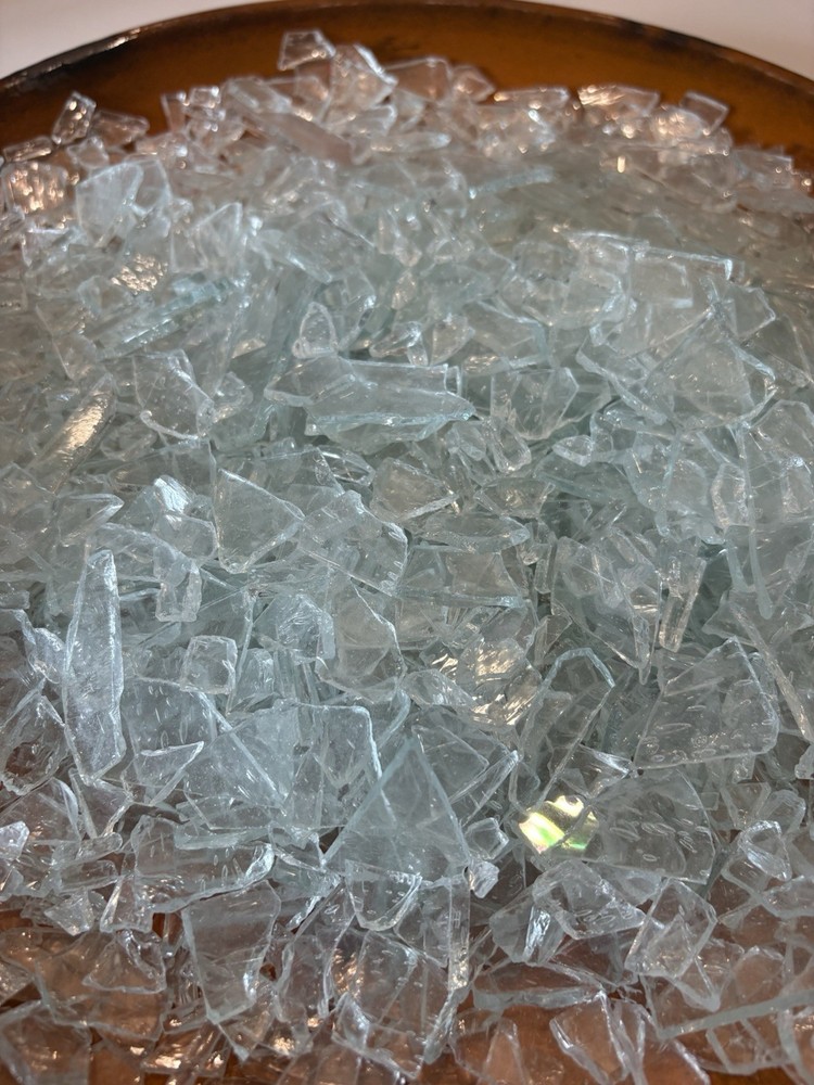 Fireplace glass, 5 pounds