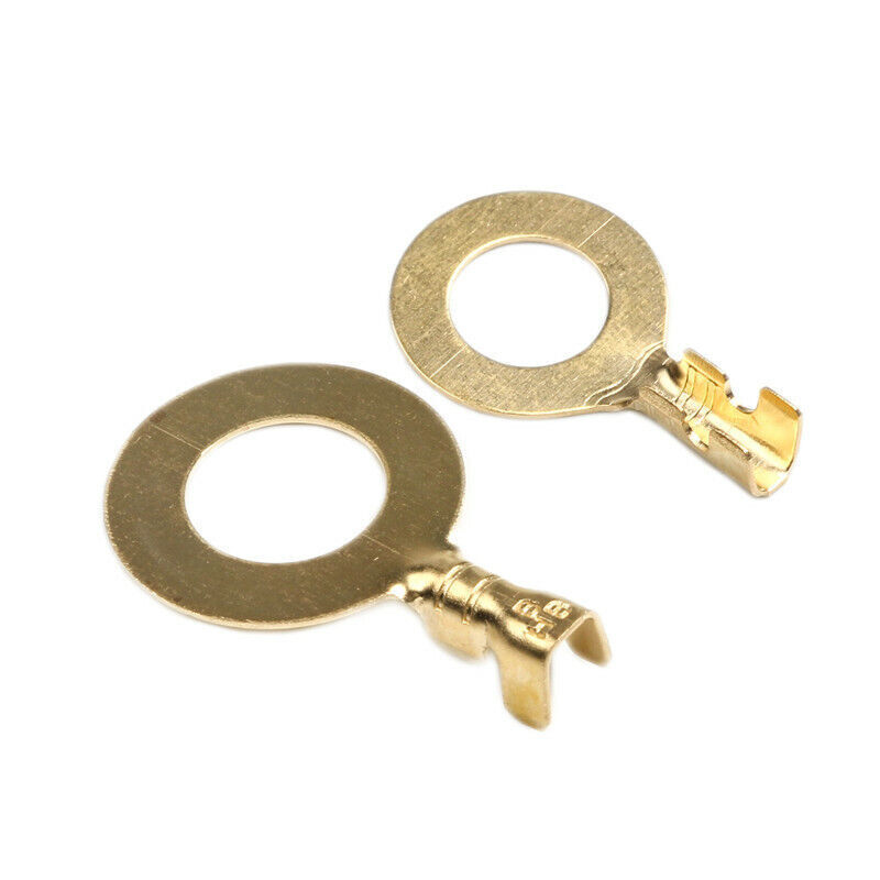 Brass Crimp Ring Terminals Kit Cable Wire Connectors Spade Electrical Set 150PCS