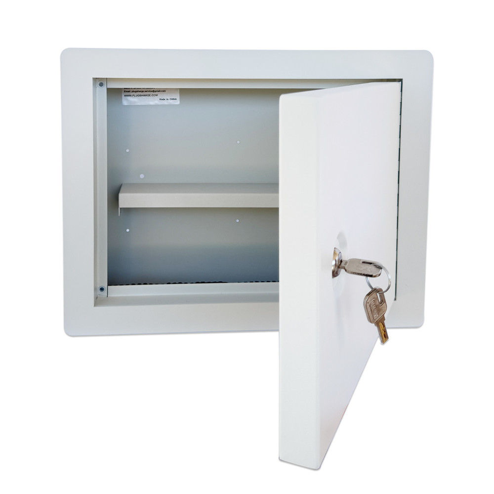 Heavy-Duty In-Wall Safe with Key Lock for Secure Storage, Wall Safe Box
