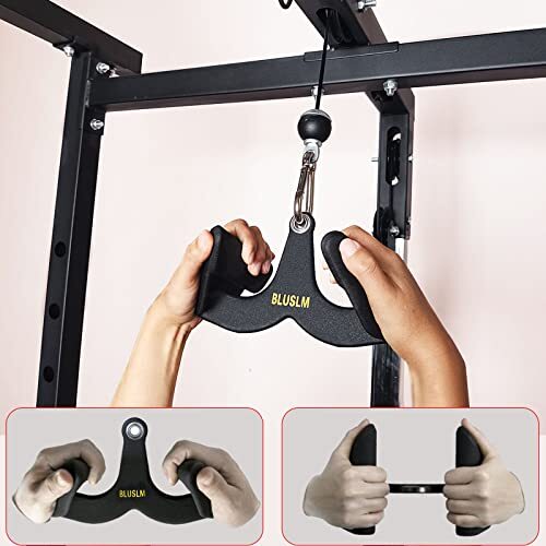 Lat Pull Down Bar for Cable Machine Lat Pulldown Attachments T Bar V Bar Cabl...
