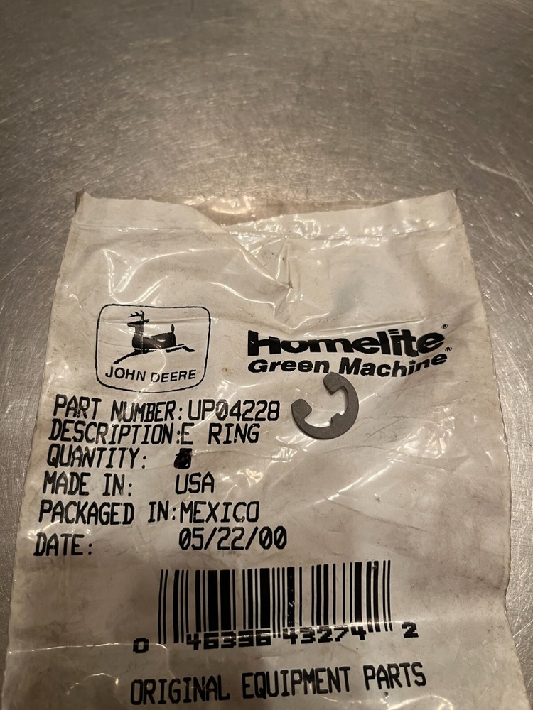 UP04228 Genuine OEM John Deere Snap E RING Clip