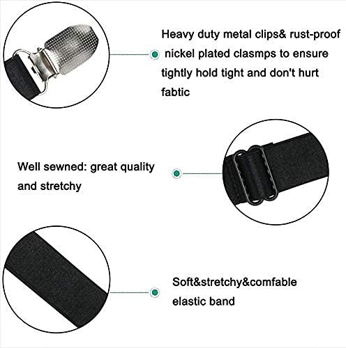 WILLWIN Adjustable Elastic Boot clip Straps Stirrups Leg One Size, Black