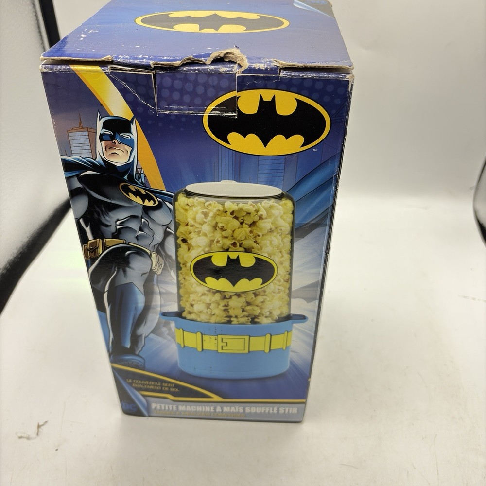 DC Comics TM Batman Mini Stir Popcorn Maker Popper Open Box