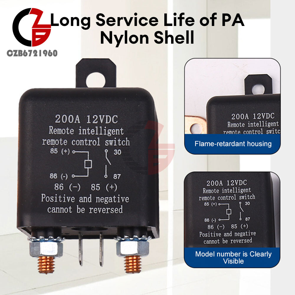 DC12V 200A Universal Car Relay Wireless Remote Control Switch Automotive Relay