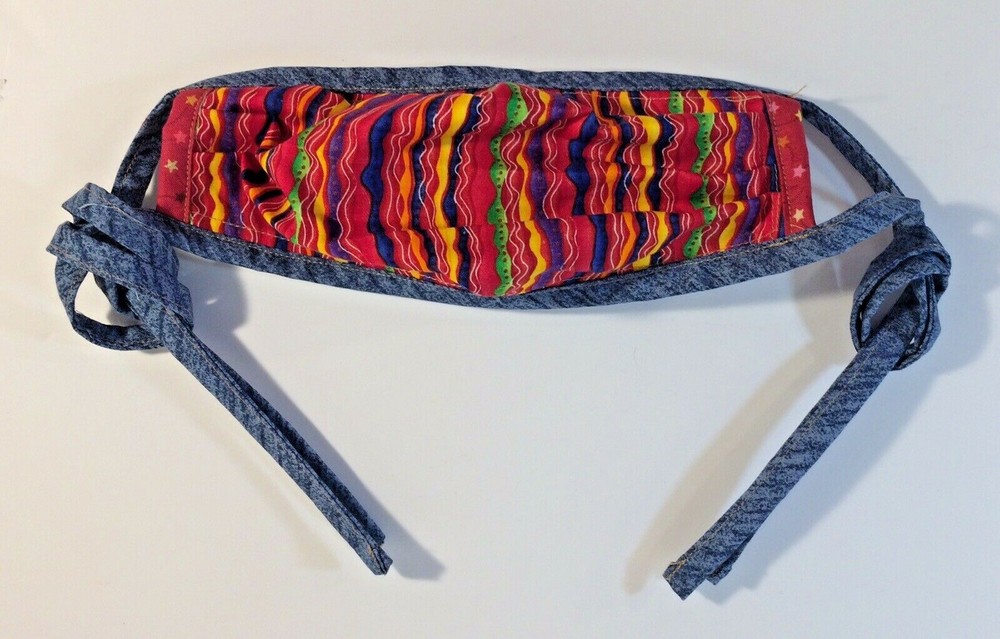 Handmade Cloth Masks 2 Layers Adjustable Cloth Ties