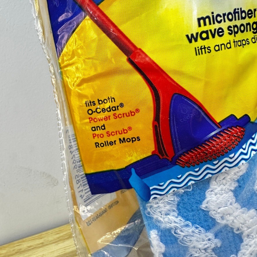 O Cedar Roller Mop Refill Power Scrub Microfiber Wave Sponge Triple-Action Clean