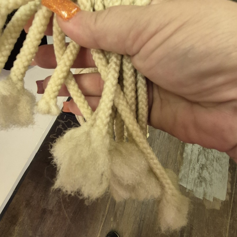 Vintage Handmade 8ft Hanging Macrame Plant Holder