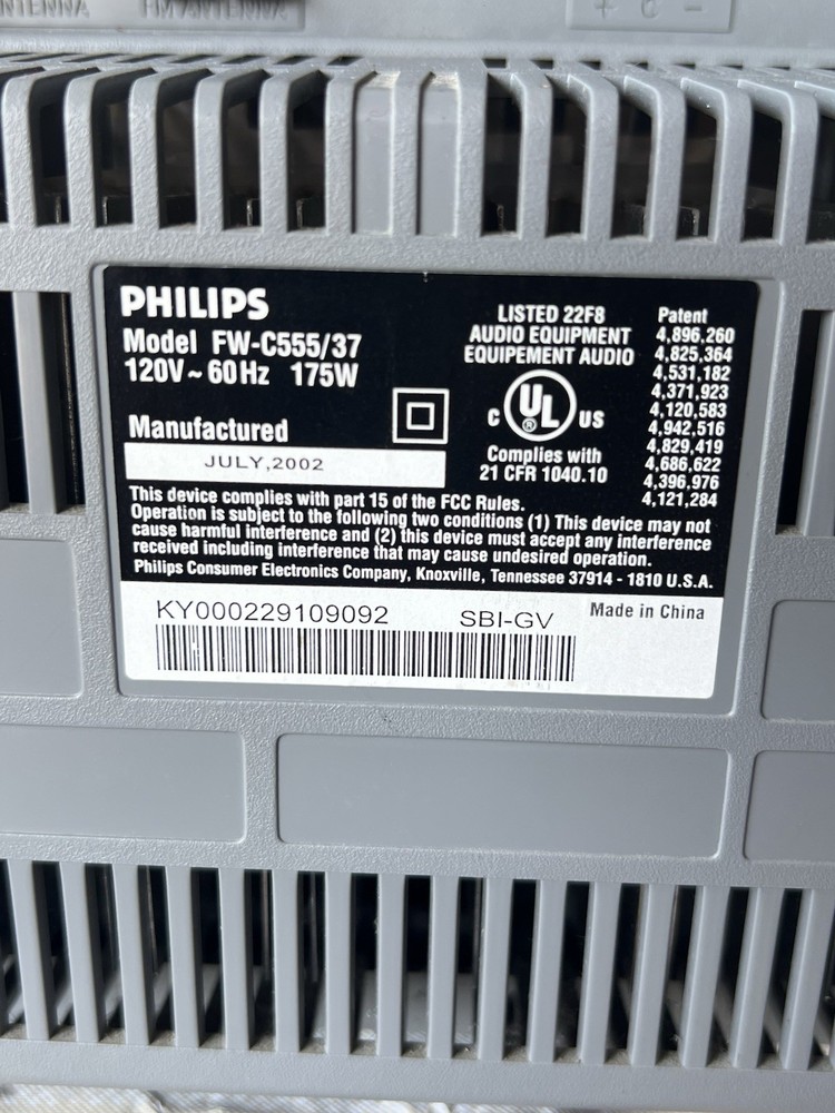 Philips FW-C555 Mini HiFi System For Radio (READ)